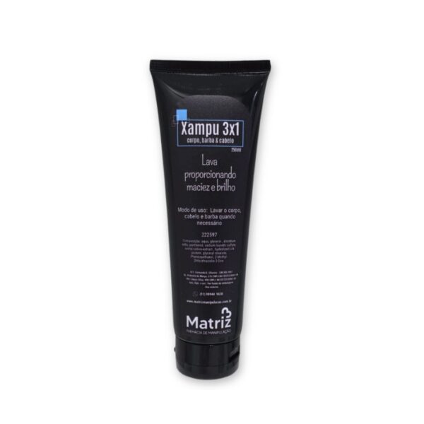 Xampu 3 em 1 - corpo, barba e cabelo